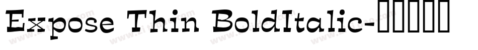 Expose Thin BoldItalic字体转换